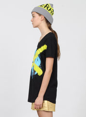 NIGHT TEE - ANTI ROSE BLACK