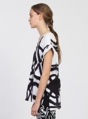 SING TEE BLK/WHT SPRAY