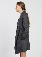 WRAP COAT CHARCOAL