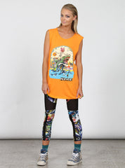 FOLDER TANK - PIG SURFER - ORANGE