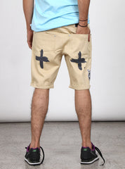 PATCHED PERFECT SHORTS - D PLUS - TAN