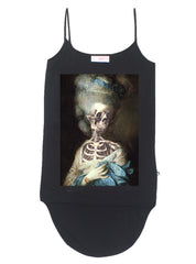 RAINBOW SINGLET - LADY SKELETON - BLACK