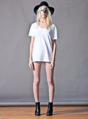 EL BLANKO - SCOOP TEE - WHITE