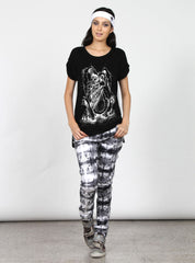 SING TEE - SKETCHY BUNNY - BLACK