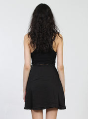 SPLIT LACE DRESS - BLACK