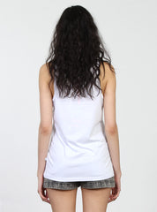 TUESDAY SINGLET - DIAMOND HEART - WHITE