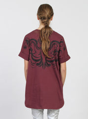 OVAL DRESS - RENASSIANCE SKELETON PLUM