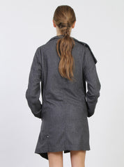 WRAP COAT CHARCOAL