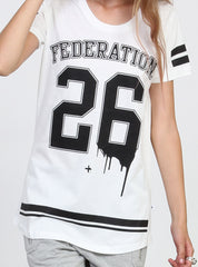 NIGHT TEE - NO26 WHITE/BLACK