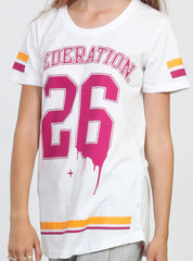 NIGHT TEE - NO26 WHITE/PLUM