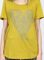 ABIDE TEE - DIAMOND HEART - GOLD