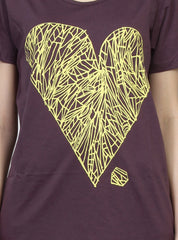 ABIDE TEE - DIAMOND HEART - PURPLE