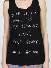 ACE SINGLET - ONCE UPON - BLACK