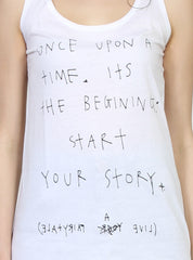 ACE SINGLET - ONCE UPON - WHITE