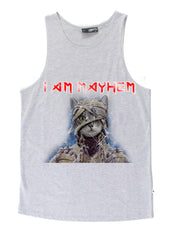 AYE SINGLET - I AM MAYHEM - GREY
