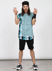 BLOCKED SHIRT - GREEN