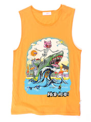 FOLDER TANK - PIG SURFER - ORANGE