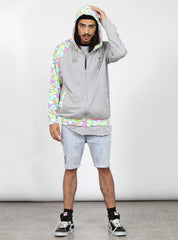FRAGMENT HOOD - GREY