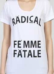 SCOOP TEE - FEMME FATALE - WHITE