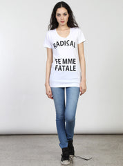 SCOOP TEE - FEMME FATALE - WHITE