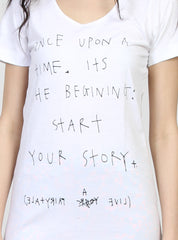 SCOOP TEE - ONCE UPON - WHITE