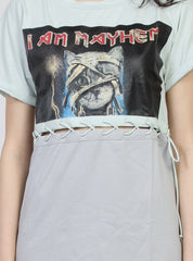 SPLIT LACE DRESS - MINT