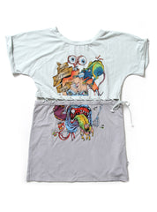 SPLIT LACE DRESS - MINT