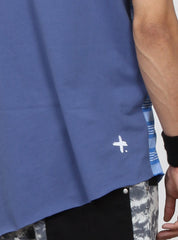 SLANTED SINGLET - BLUE