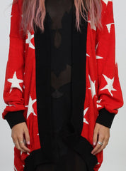 HUGS CARDIGAN Red