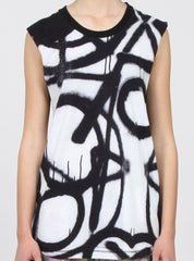 MINUTE TANK BLK/WHT SPRAY