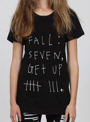 NIGHT TEE - FALL SEVEN GET UP 8 BLACK