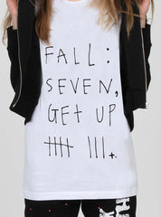 NIGHT TEE - FALL SEVEN GET UP 8 WHITE