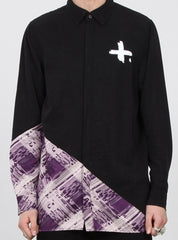 SWIPE SHIRT BLACK/PURPLE
