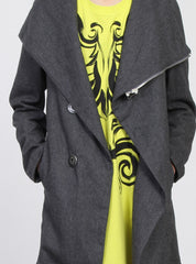 WRAP COAT CHARCOAL