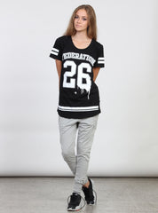 NIGHT TEE - NO26 BLACK/WHITE