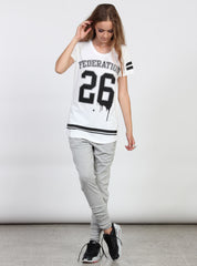 NIGHT TEE - NO26 WHITE/BLACK