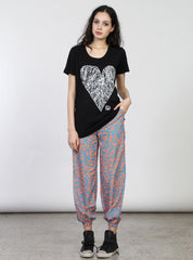 ABIDE TEE - DIAMOND HEART - BLACK
