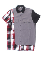 BLOCKED SHIRT - GREY
