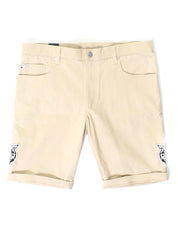 PATCHED PERFECT SHORTS - TAN