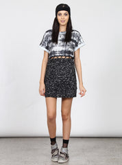 SPLIT LACE DRESS - WATERCOLOUR