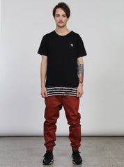 BAND TEE black/white