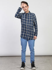 LS COMA SHIRT - BRUSHED BLUE