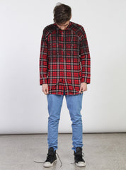 LS COMA SHIRT - BRUSHED Red