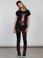 SING TEE - PINK PANTHER BLACK
