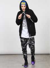 VADER ZIP UP HOOD BLACK