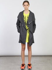 WRAP COAT CHARCOAL