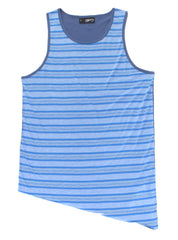 SLANTED SINGLET - BLUE