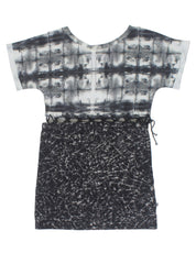 SPLIT LACE DRESS - WATERCOLOUR