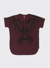 OVAL DRESS - RENASSIANCE SKELETON PLUM