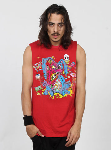 ATLAS TANK - PSYCHO BUNNY - RED